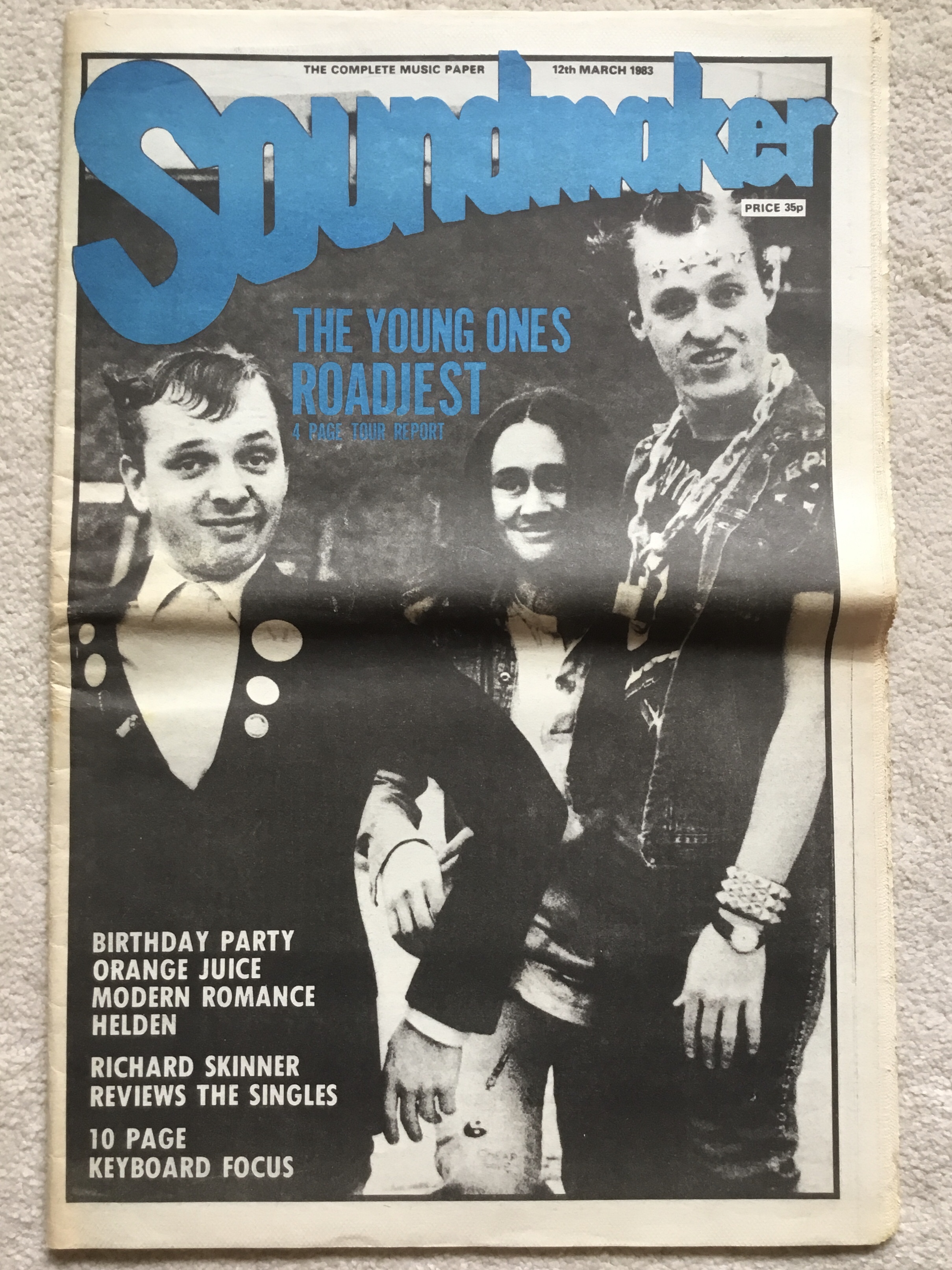 Magazine Covers, Soundmaker, 12th March 1983.