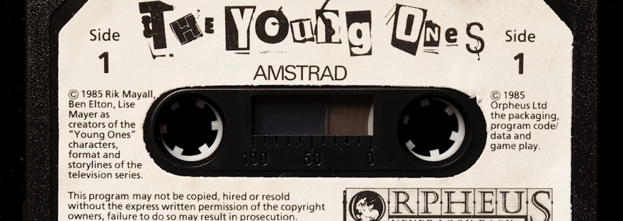 The Young Ones computer game cassette tape