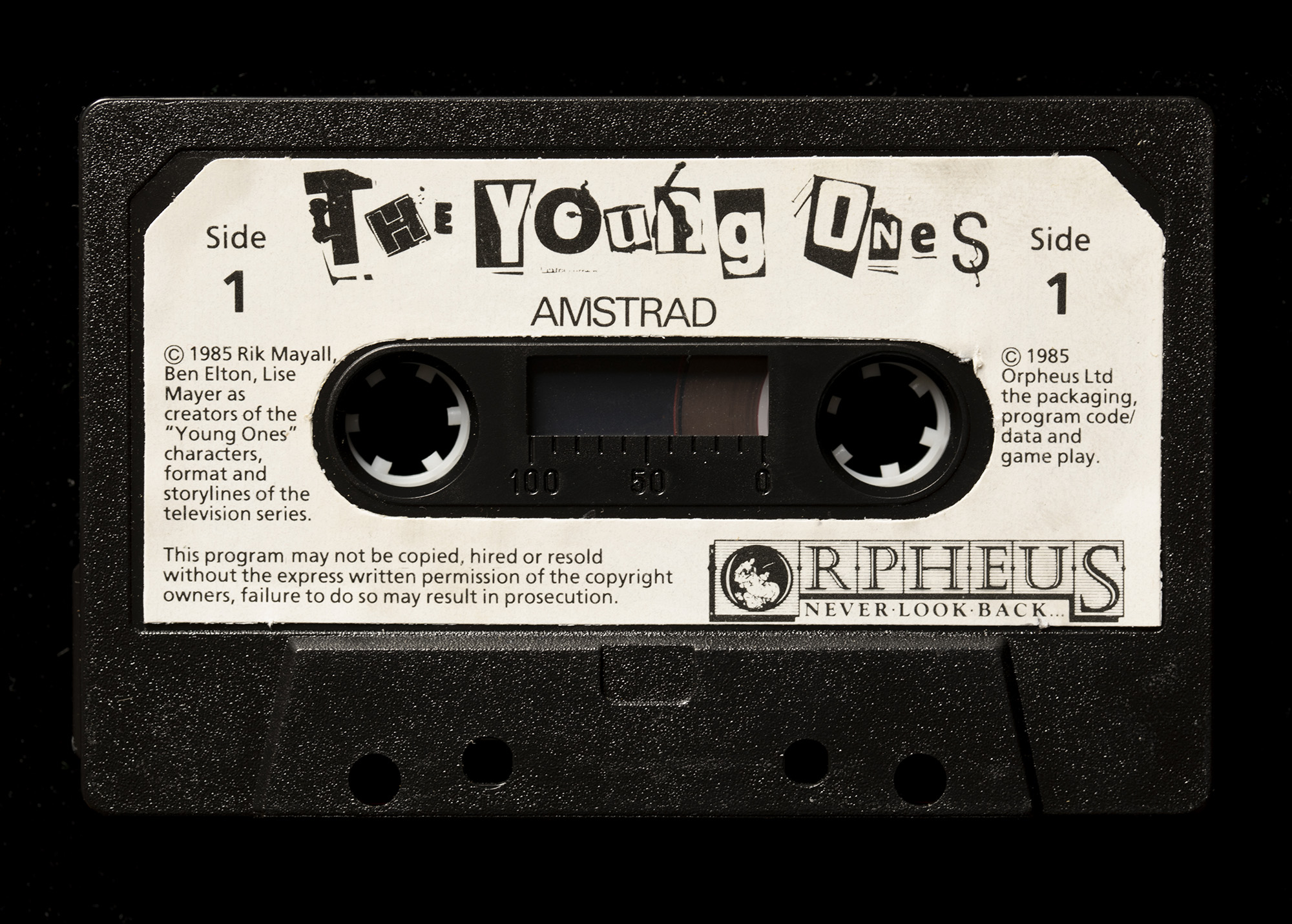 The Young Ones computer game cassette tape for amstrad