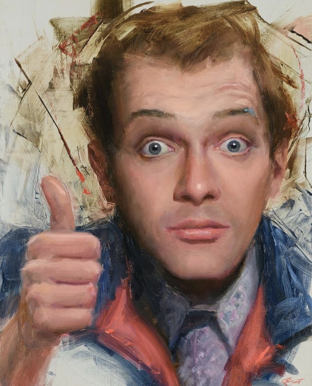 Painting of Kevin Turvey by Clive Bryant