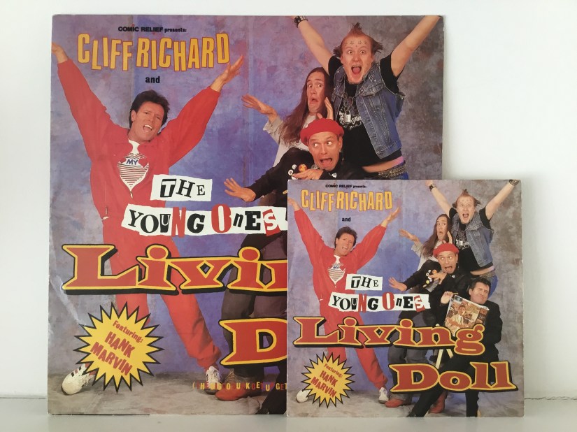Cliff Richard and Th Young Ones Living Doll single in 12" and 7"