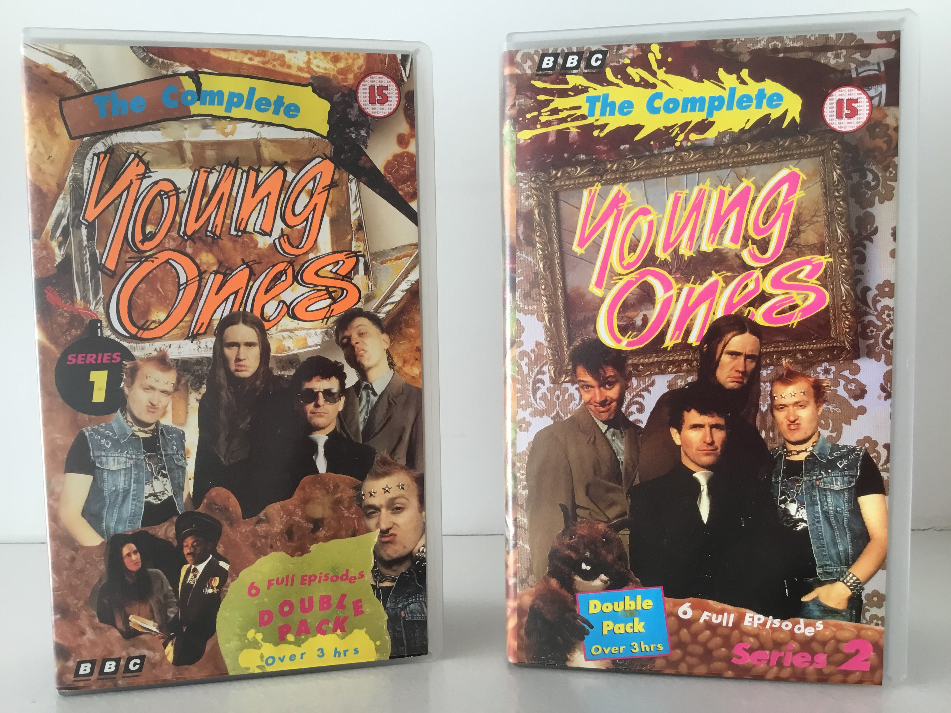 Two double pack editions of the young ones on VHS